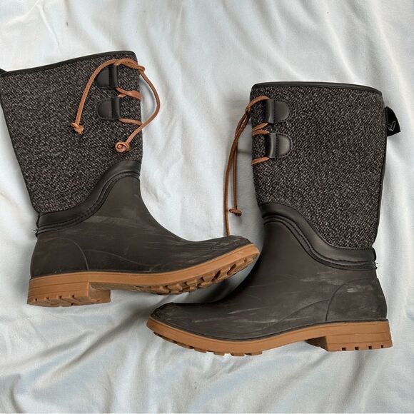 Women’s Size 7 Waterproof Alpine Waterproof Rain Boots in Grey Black - Picture 9 of 9